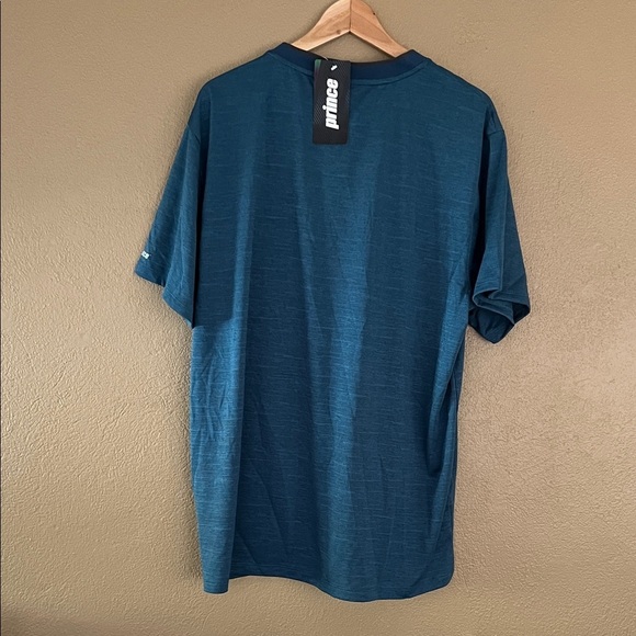 Prince Men's XXL Teal Heather 3 Button Shirt - Picture 3 of 5